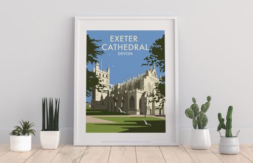 Exeter Cathedral By Artist Dave Thompson - 11X14” Art Print I