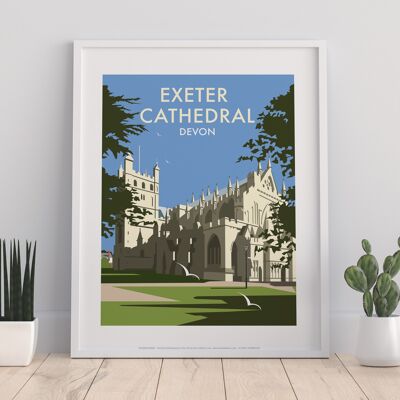 Exeter Cathedral By Artist Dave Thompson - 11X14” Art Print I