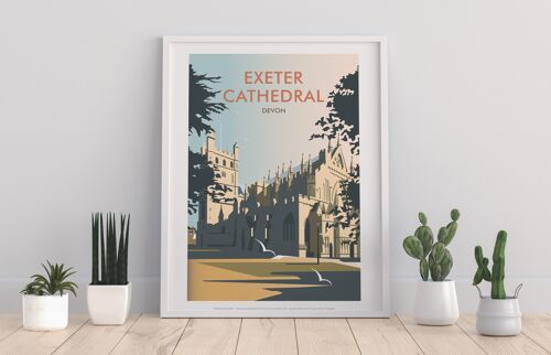 Exeter Cathedral By Artist Dave Thompson - 11X14” Art Print II