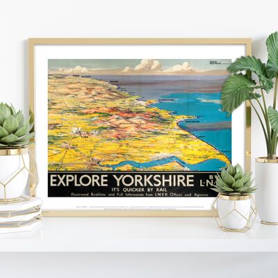 Entdecken Sie Yorkshire von Lner – 11 x 14 Zoll Premium-Kunstdruck I