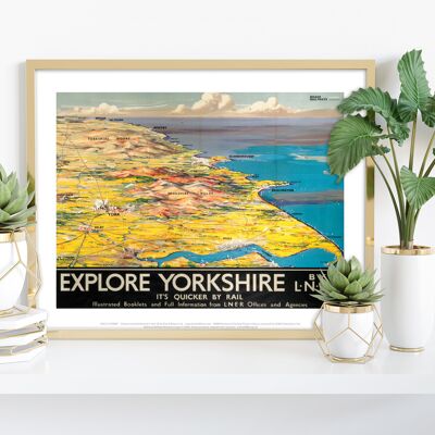 Explore Yorkshire por Lner - 11X14" Premium Art Print I