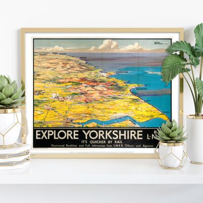 Esplora lo Yorkshire di Lner - Stampa d'arte premium 11 x 14 pollici II