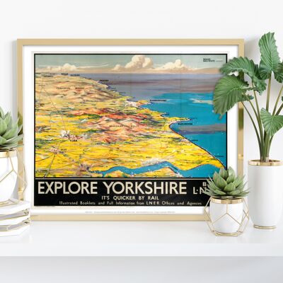 Esplora lo Yorkshire di Lner - Stampa d'arte premium 11 x 14 pollici II