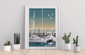Gunwharf Quays par l'artiste Dave Thompson - Premium Art Print I