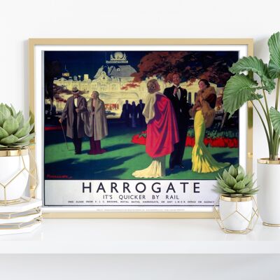 Harrogate, It's Quicker By Rail - 11X14" Premium Art Print I