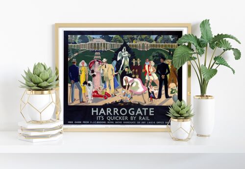 Harrogate, It's Quicker By Rail - 11X14” Premium Art Print II