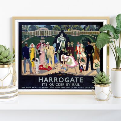 Harrogate, It's Quicker By Rail – Premium-Kunstdruck 27,9 x 35,6 cm II