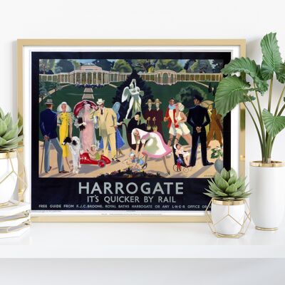Harrogate, It's Quicker By Rail - 11X14” Premium Art Print II