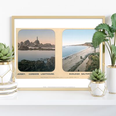 Jersey, Corbiere Lighthouse And Budleigh Salterton Art Print I