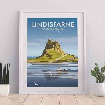 Lindisfarne von Künstler Dave Thompson – Premium-Kunstdruck I