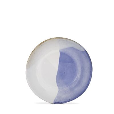 Ceramic Salty Sea Pasta plate from Portugal in blue-white-grey