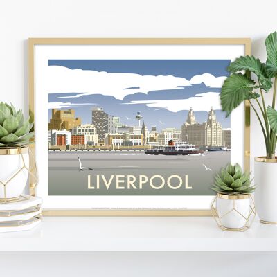 Liverpool vom Künstler Dave Thompson – 11 x 14 Zoll Premium-Kunstdruck I