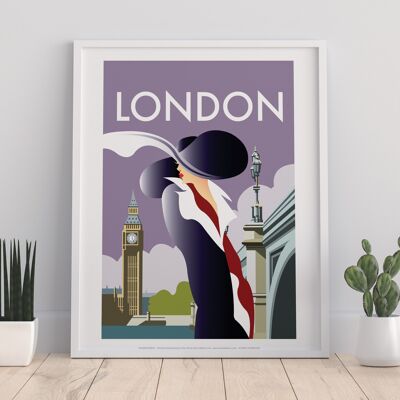 Londra dell'artista Dave Thompson - 11 x 14" Premium Art Print I