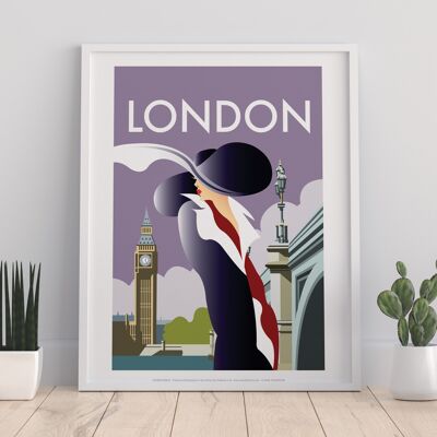 Londres por el artista Dave Thompson - 11X14" Premium Art Print I
