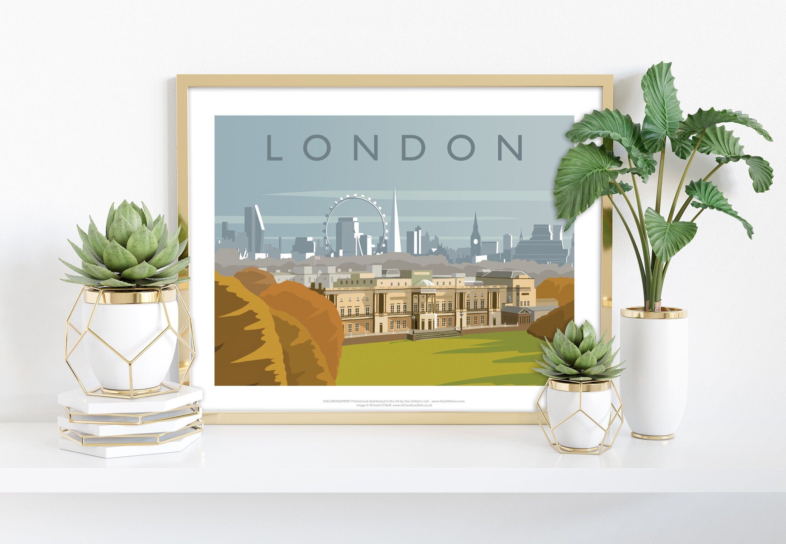 London von Künstler Richard O'Neill – Premium-Kunstdruck 27,9 x 35,6 cm I