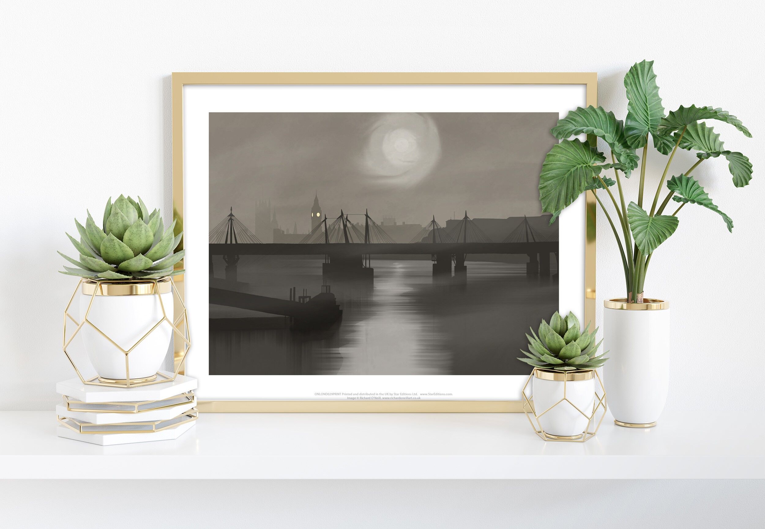 London vom Künstler Richard O'Neill – Premium-Kunstdruck 27,9 x 35,6 cm III