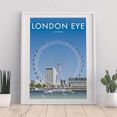 London Eye von Künstler Dave Thompson – Premium-Kunstdruck I