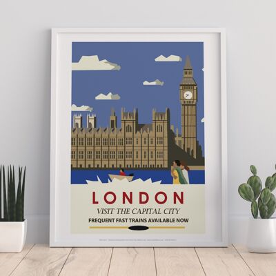 London-Poster – Premium-Kunstdruck 27,9 x 35,6 cm I