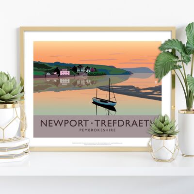 Newport- Trefdraeth por el artista Richard O'Neill - Impresión de arte I