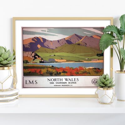 Nord du Pays de Galles, The Snowdon Range - 11X14" Premium Art Print II