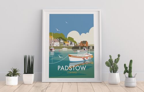 Padstow By Artist Dave Thompson - 11X14” Premium Art Print I