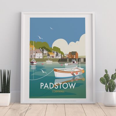 Padstow vom Künstler Dave Thompson – 11 x 14 Zoll Premium-Kunstdruck I