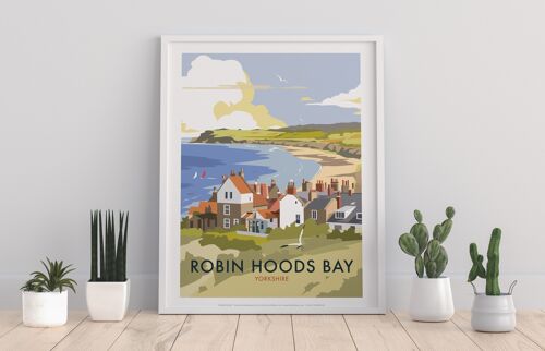 Robin Hoods Bay By Artist Dave Thompson - Premium Art Print I