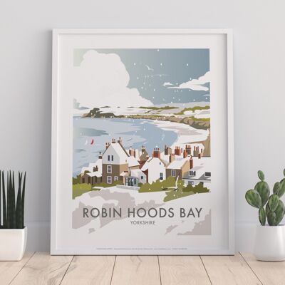 Robin Hoods Bay By Artist Dave Thompson - Premium Art Print II