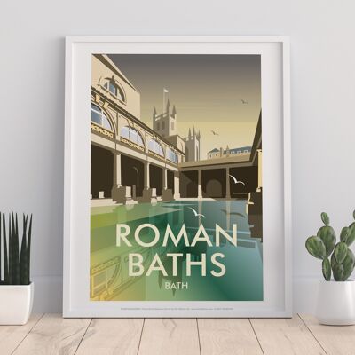 Roman Baths By Artist Dave Thompson - Premium Art Print II