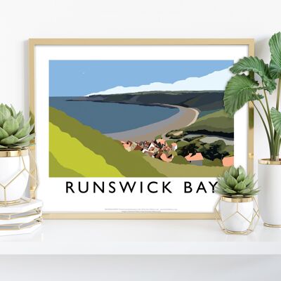 Runswick Bay von Künstler Richard O'Neill – Premium-Kunstdruck I