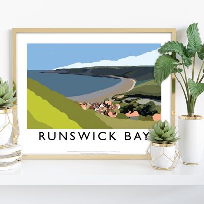 Runswick Bay por el artista Richard O'Neill - Impresión de arte premium I