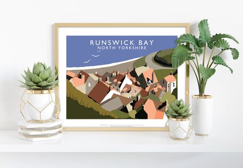 Runswick Bay By Artist Richard O'Neill - Premium Art Print II