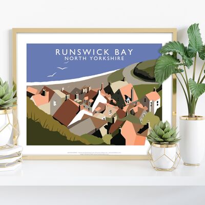 Runswick Bay von Künstler Richard O'Neill – Premium Kunstdruck II
