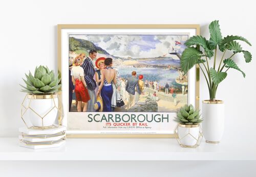 Scarborough, It's Quicker By Rail - 11X14” Premium Art Print II