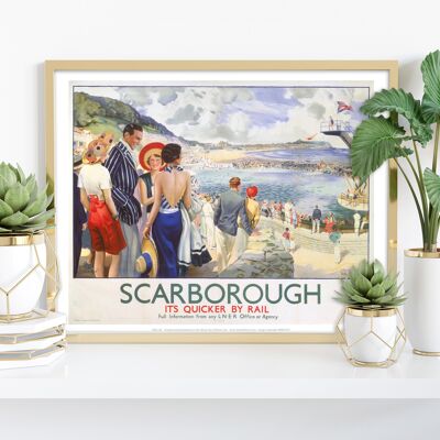 Scarborough, It's Quicker By Rail – Premium-Kunstdruck 27,9 x 35,6 cm II