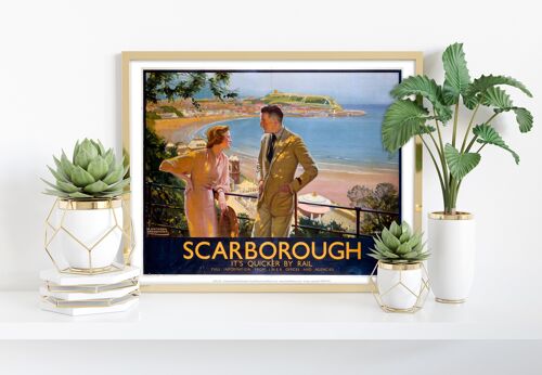 Scarborough, It's Quicker By Rail - 11X14” Premium Art Print III