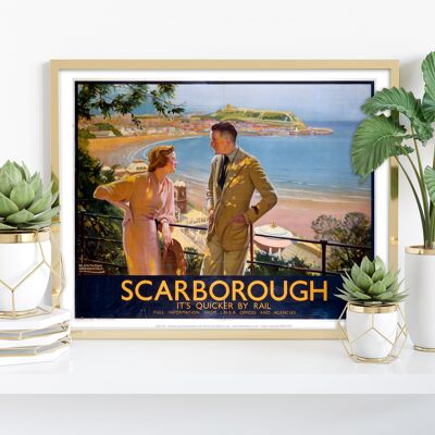 Scarborough, It's Quicker By Rail – Premium-Kunstdruck 27,9 x 35,6 cm III