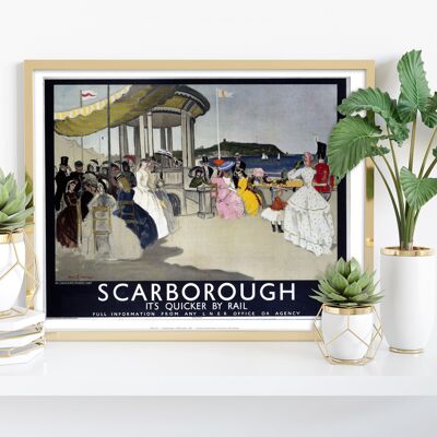 Scarborough, It's Quicker By Rail - 11X14" Premium Art Print V