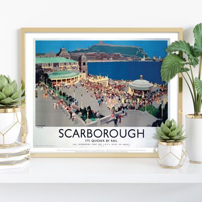 Scarborough, It's Quicker By Rail - 11X14” Premium Art Print VI