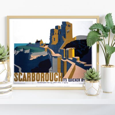 Scarborough, It's Quicker By Rail - 11X14” Premium Art Print VII