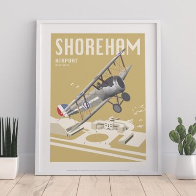 Flughafen Shoreham vom Künstler Dave Thompson – 11 x 14 Zoll Kunstdruck III