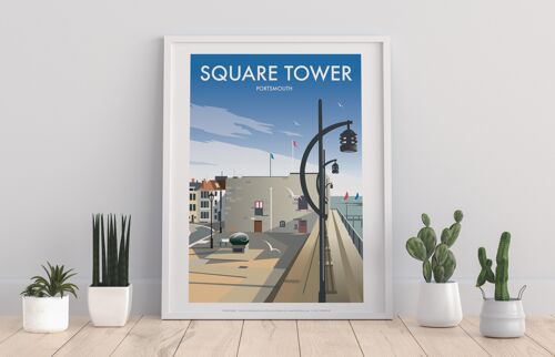 Square Tower By Artist Dave Thompson - Premium Art Print I