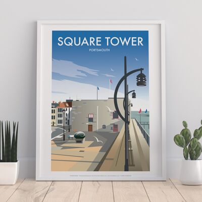 Square Tower By Artist Dave Thompson - Premium Art Print I