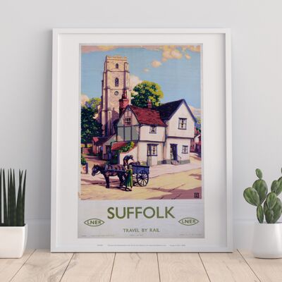 Suffolk Travel By Rail Lner - 11X14" Premium Art Print I