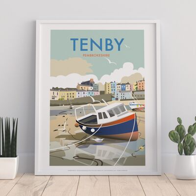 Tenby By Artist Dave Thompson - 11X14” Premium Art Print I