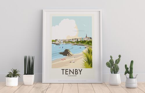 Tenby By Artist Dave Thompson - 11X14” Premium Art Print II
