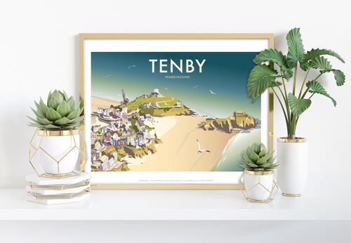 Tenby By Artist Dave Thompson - 11X14” Premium Art Print III