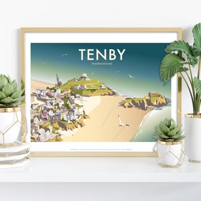 Tenby por el artista Dave Thompson - 11X14" Premium Art Print III