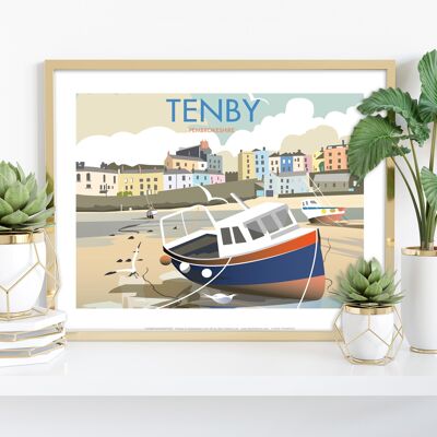 Tenby par l'artiste Dave Thompson - 11X14" Premium Art Print IV