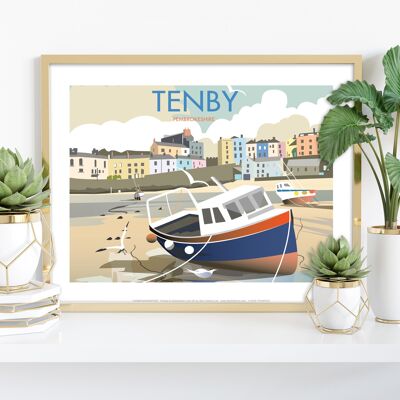 Tenby vom Künstler Dave Thompson – 11 x 14 Zoll Premium-Kunstdruck IV